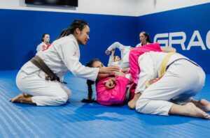 women training bjj and self-defense